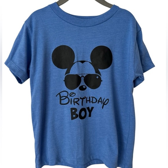 Disney Mickey Mouse Bella Canvas Kids Birthday Boy Shirts (Set of 2) - Picture 1 of 8